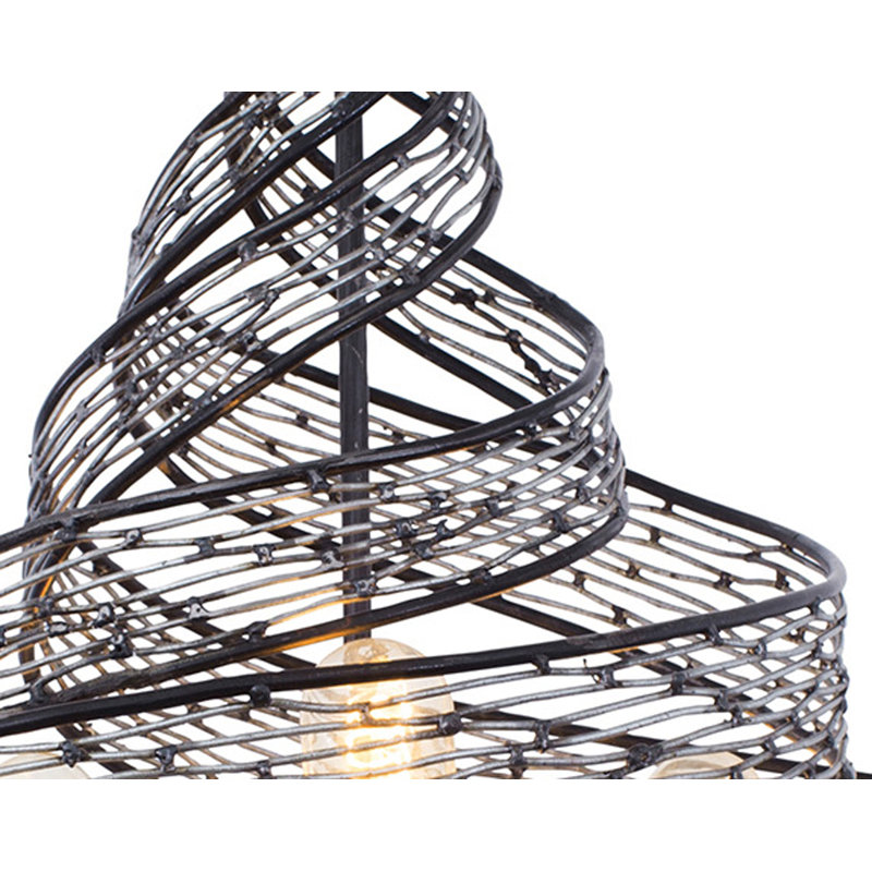 Flow 6-Light Twist Pendant - Steel, Steel, 31.5" H x 26" W x 26" D