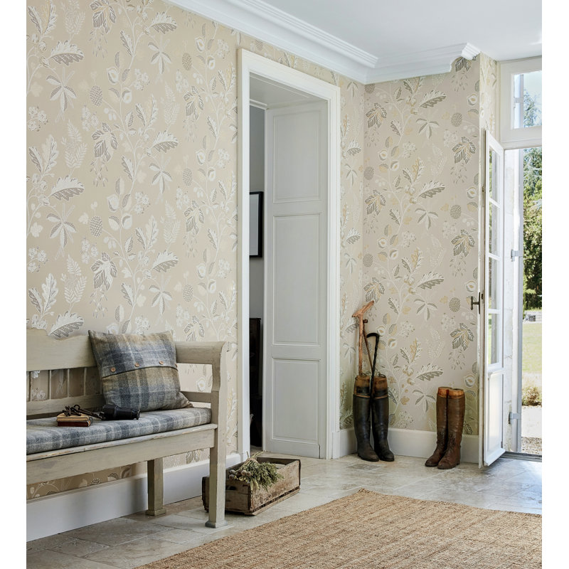 Warwick Wallpaper, Blue Gray
