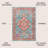 Lathan Bohemian FLAIR Boho Vintage Medallion Blue/Red Rug-179363732
