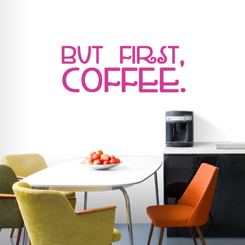 Text & Numbers Non-Wall Damaging Wall Decal, Hot Pink