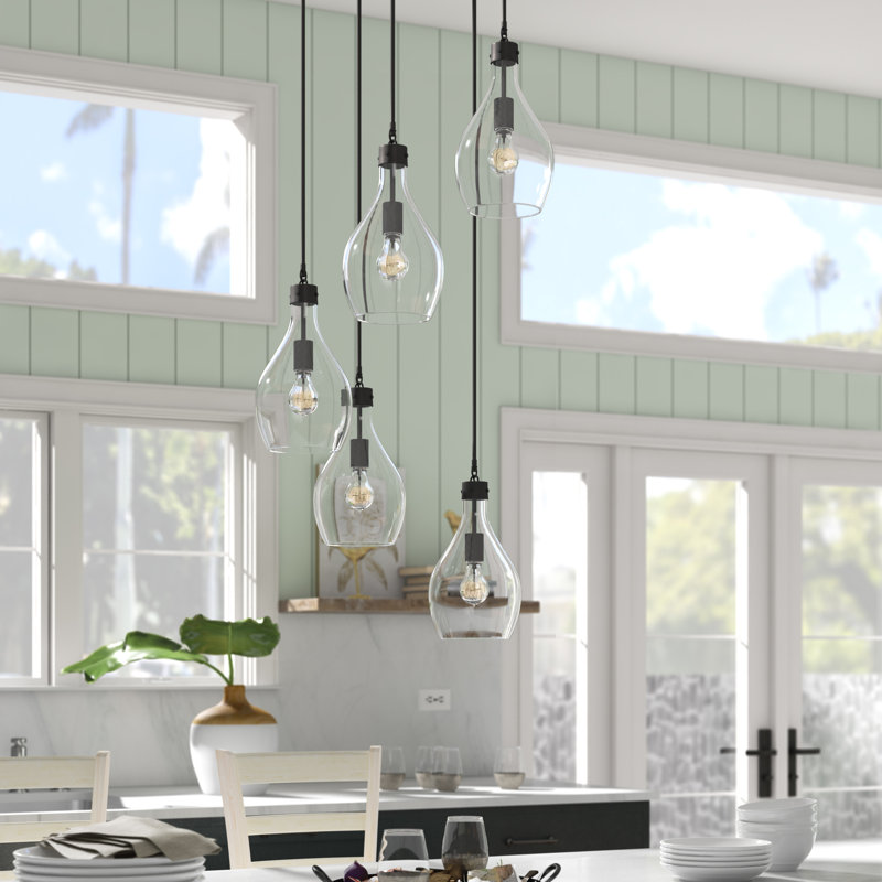Luminaire suspendu grappe 5 lumières Breece
