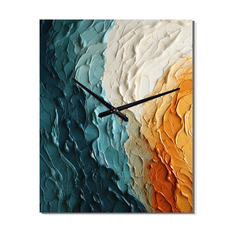 Horloge murale en aluminium Hibbha, Très petit
