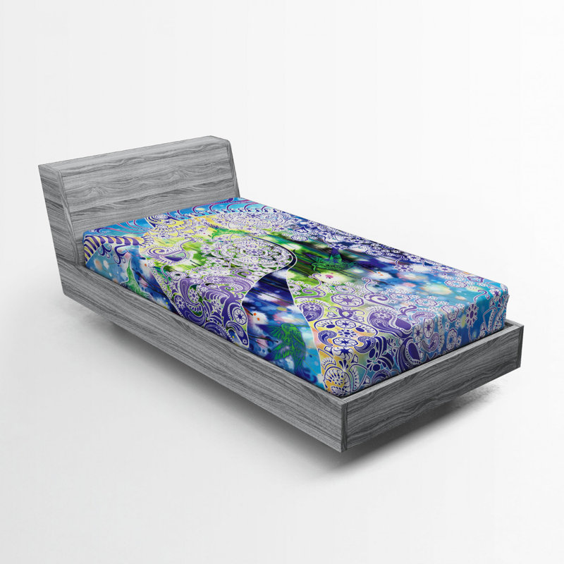 Microfiber Paisley Fitted Sheet, Twin XL Fitted Sheet