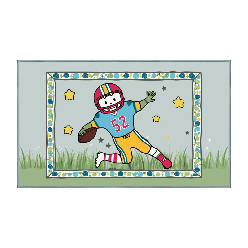 Tapis de football pour enfants Zoomie, Rectangulaire 2 pi x 4 pi