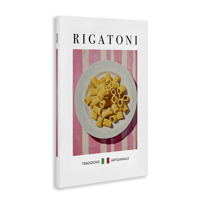Toile traditionnelle de pâtes Rigatoni, design par Andreas Magnusson, H 24 po x l 16 po