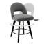 Tabouret de bar et de comptoir pivotant 26 po avec structure en bois massif-1423725260
