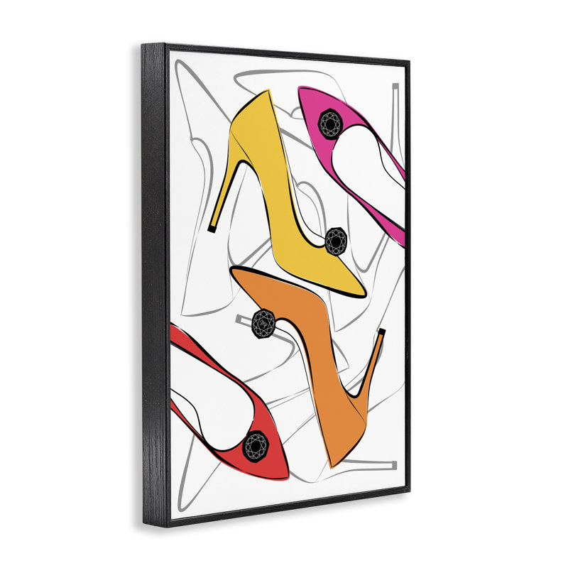 «Bright Happy Heels», estampe numérique par Martina Pavlova, H 18 po x l 12 po, Noir