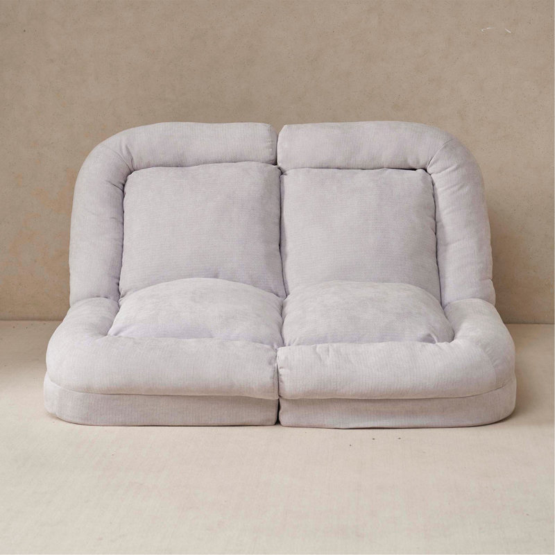 Convertible Fold-Out Double Sofa Bed,The Right Part Of The Complete Product., White Fabric