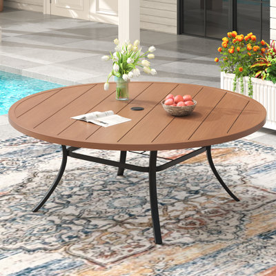 Round Iron Outdoor Dining Table