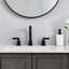 Robinet pour salle de bain à 2 poignées, noir mat, robinet de lavabo surdimensionné, 3 trous, robinet pivotant à 360 °, robinet de lavabo moderne, 8 pouces