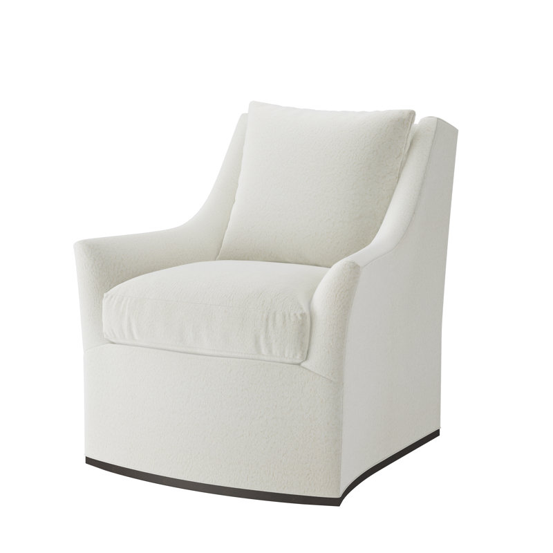 Chaise pivotante Riley, Cottontail naturel, Expresso