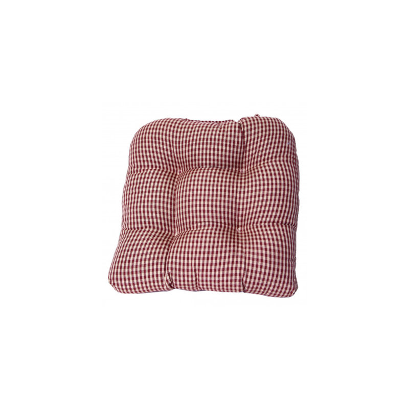 Villasenor Outdoor 4'' Dining Chair Chair Pad, Burgundy
