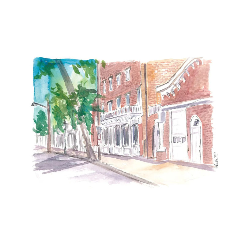 Sag Harbour Long Island Typical Main Street Scene by Markus & Martina Bleichner - Gallery-Wrapped Canvas Giclée on Canvas