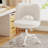 Teddy Vanity Desk Chair, Height Adjustable Swivel Rolling with Hollow Back, for Bedroom Dressing Room & Home Office,White-1730089295