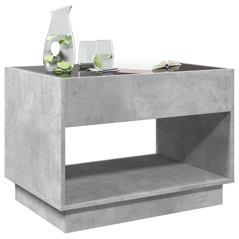 Cytlalli Coffee Table with Storage, 50cm H x 70cm L x 50cm W, Concrete Grey