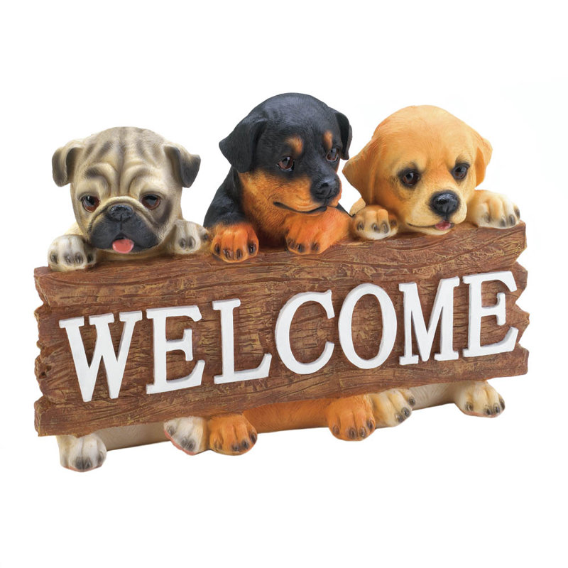 Plaque de jardin Charleigh Puppy Welcome