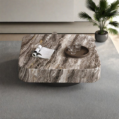 Italian marble square coffee table