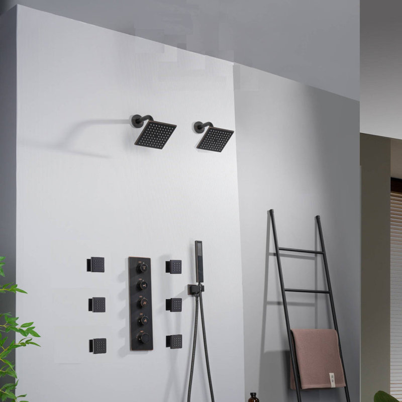 Thermostatic All-In-One Kit with Rough in-Valve, Oil Rubbed Bronze