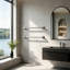 Ensemble de barre à serviettes en nickel brossé - Porte-serviettes mural en acier inoxydable avec finition antirouille - Installation facile pour la salle de bain, la cuisine et le salon - Paquet de 2