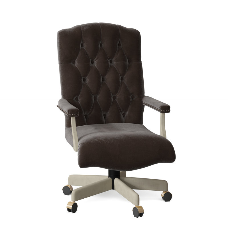 Stanford Swivel Executive Chair, Nickel, Linen (3156 72), Montego Bay