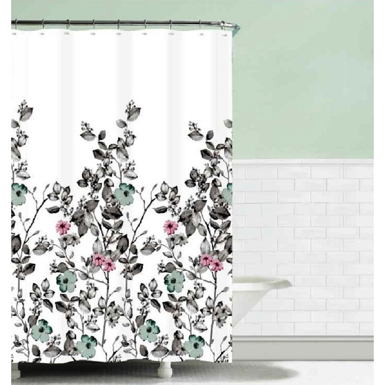 Winston Porter Schupple Geometric Single Shower Curtain & Reviews | Wayfair