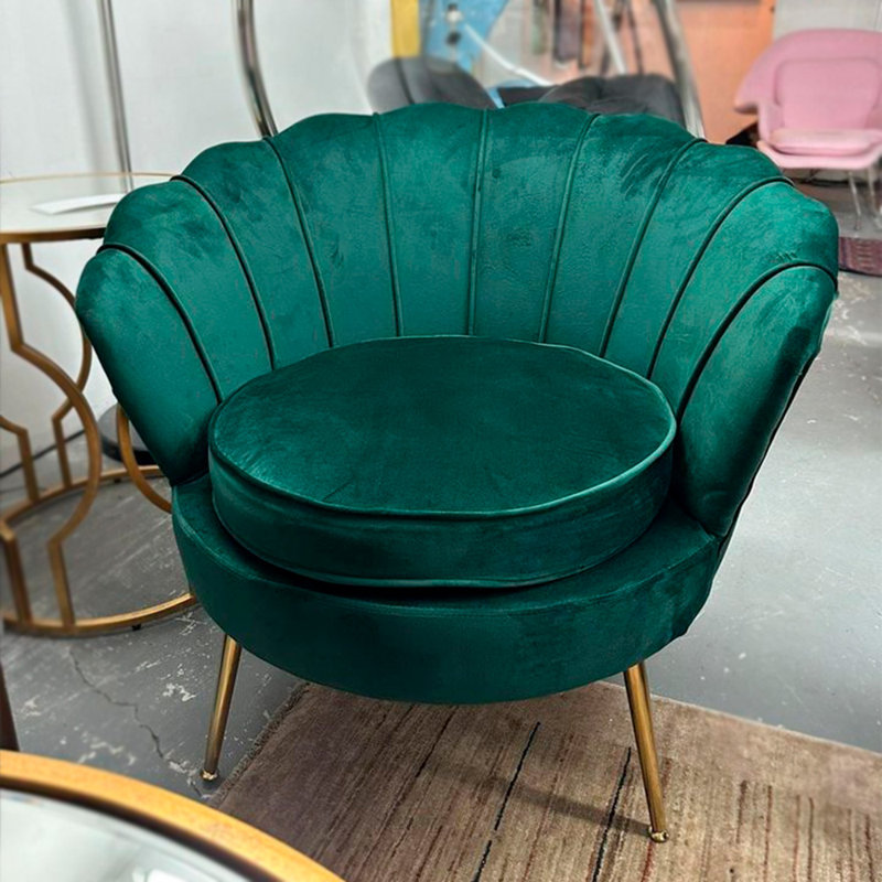 Méridienne 32,5 po, Velours vert