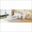 Lit simple en bois de pin Loft en forme de L & amp; Lit plateforme avec 7 tiroirs, barrières de sécurité complètes, sans sommier - blanc-1272671205