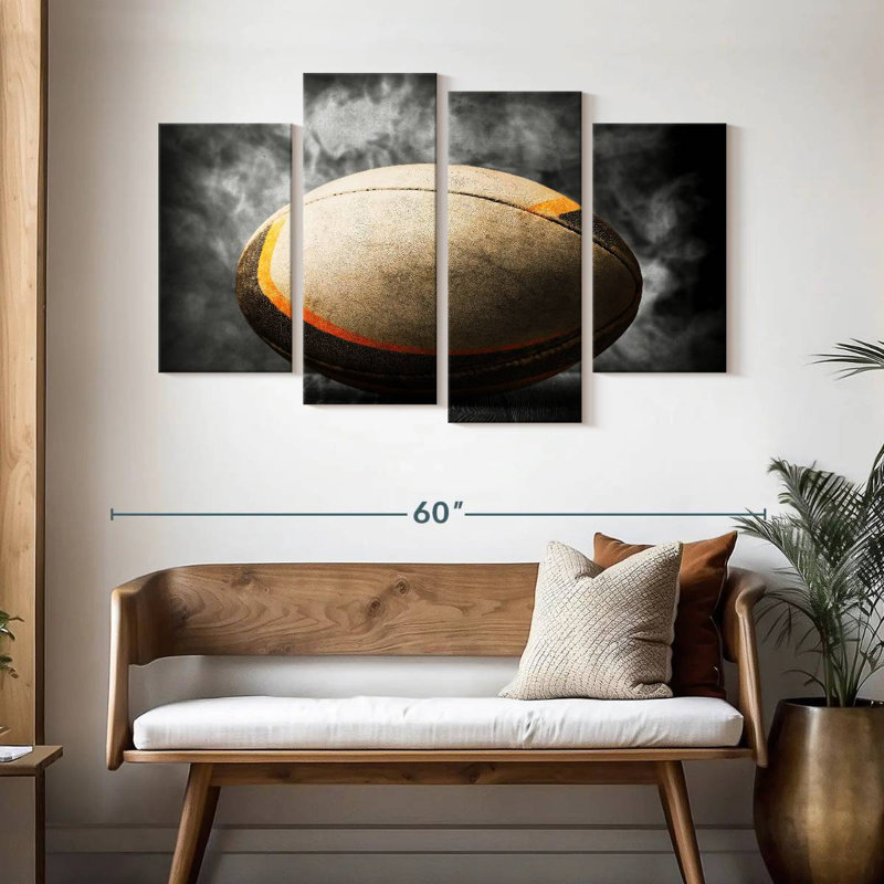 Ballon de rugby Siréci, H 32 po x l 52 po
