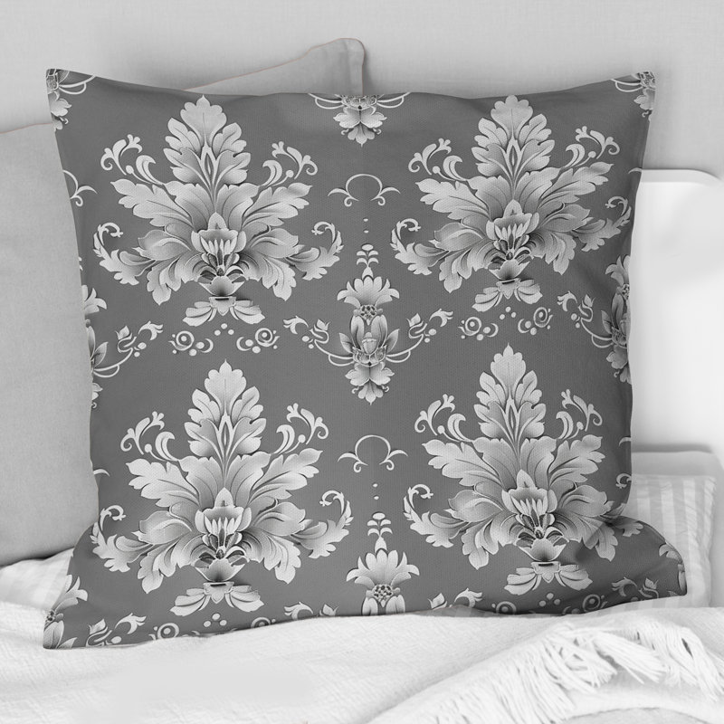Coussin décoratif Glamour Damask III - Glam, 16" x 16"