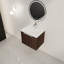 Meuble-lavabo mural moderne 24 po avec lavabo en résine