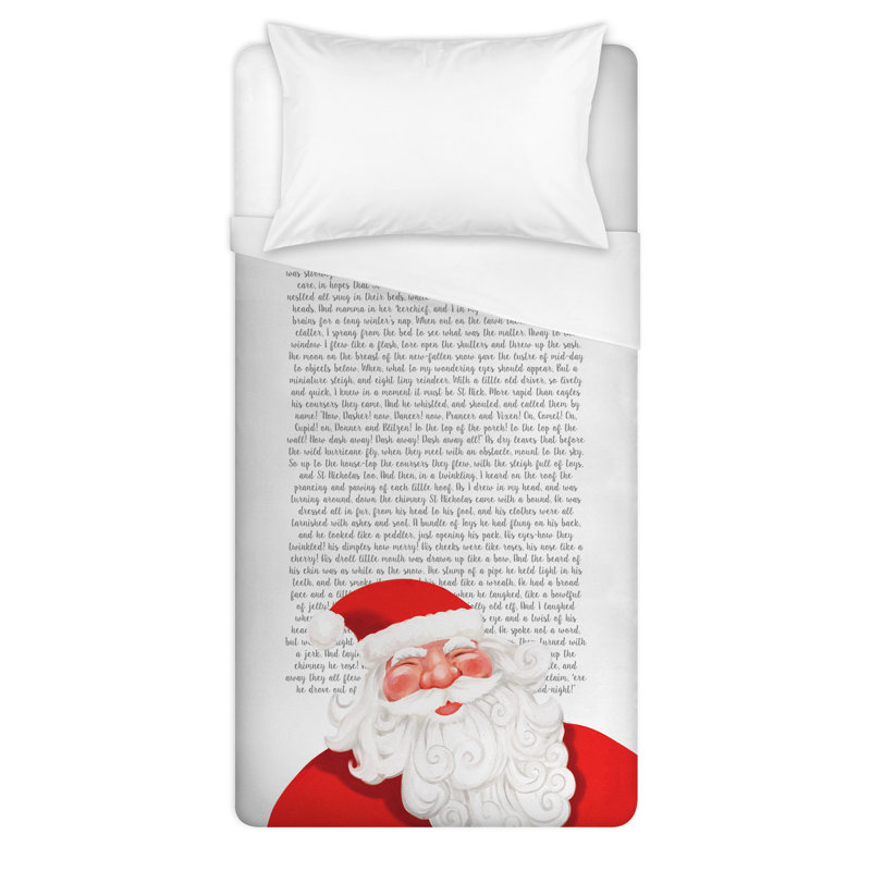  Housse de couette Twas the Night Before Santa, Simple