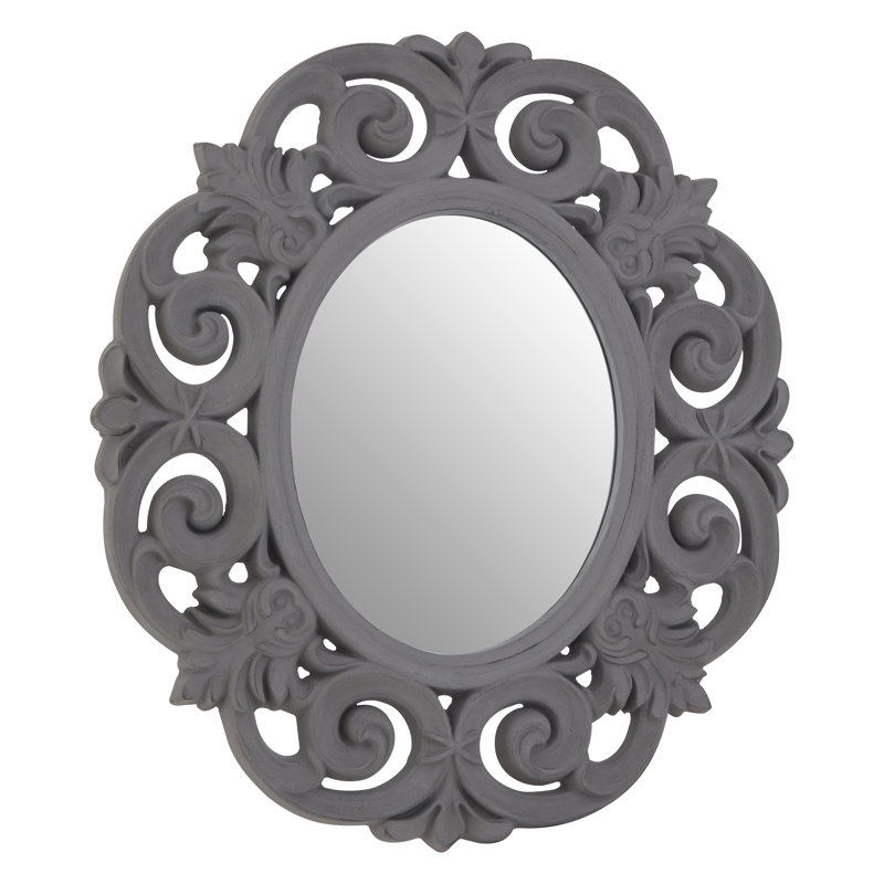 Ferrari Concave Wall Mirror, Antique Grey