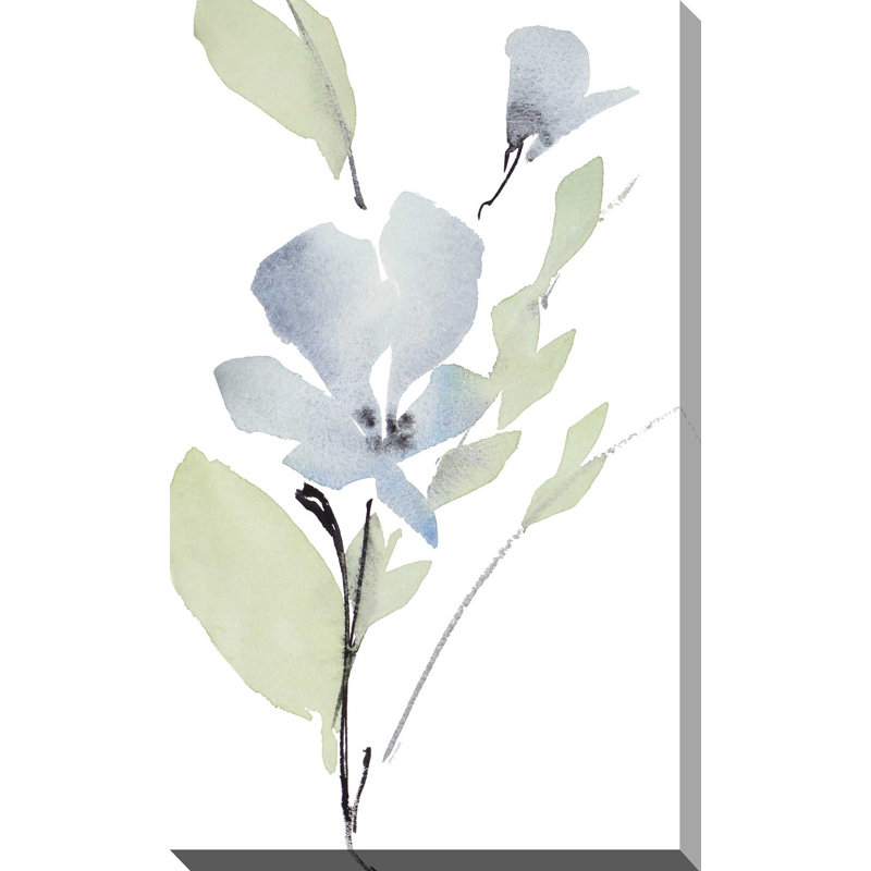 «Glowing Blooms I», reproduction de peinture à l'aquarelle, H 30 po x l 18 po x P 1 po, Toile tendue