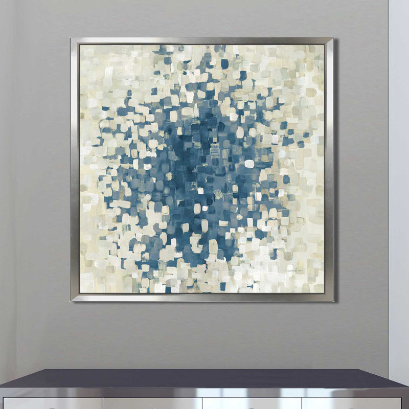 «Summer Blocks Blue», reproduction de peinture acrylique sur toile, H 18 po x l 18 po x P 1 po, Toile tendue