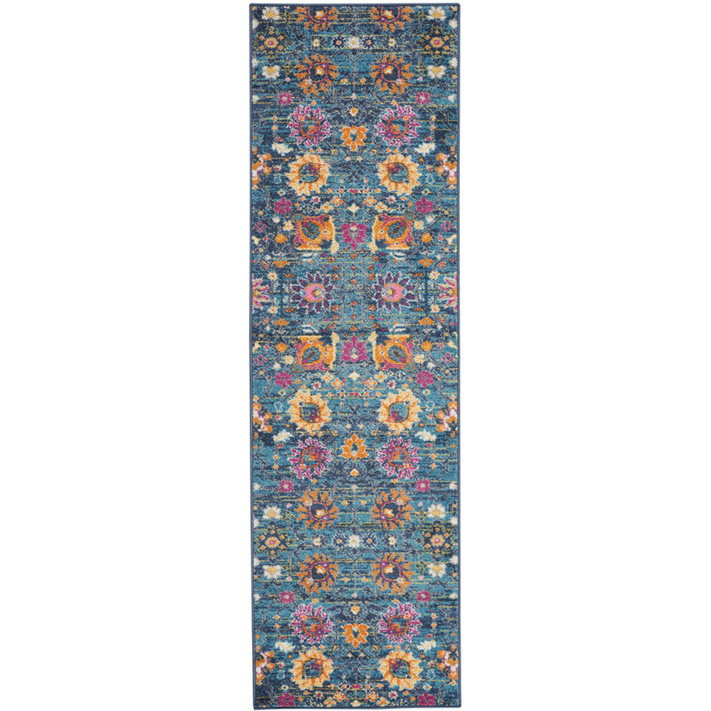 Floral Indoor Rug, Runner 2'2" x 10'