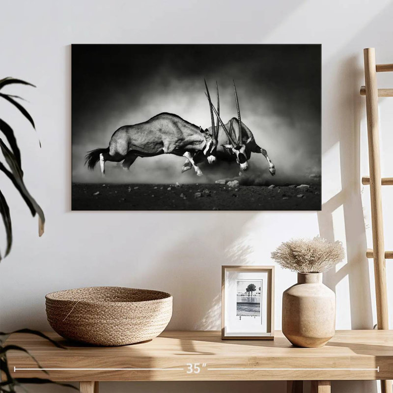 Brampt Fighting Oryx, 16" H x 24" W