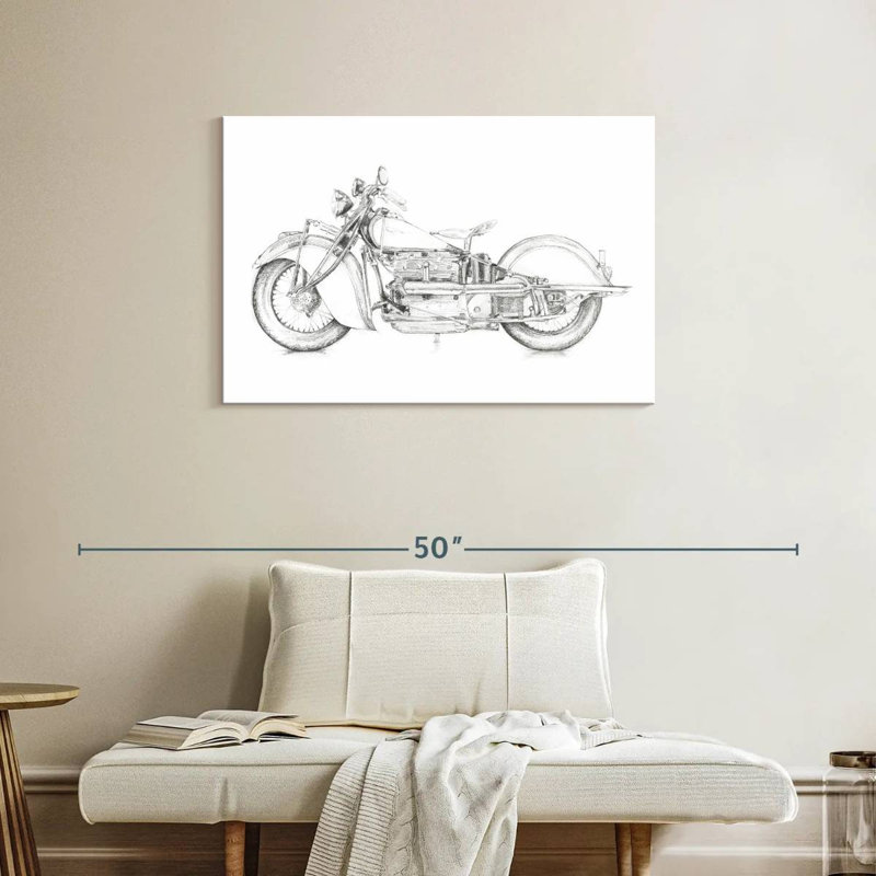 Mehar Motorcycle Sketch II, 24" H x 36" W