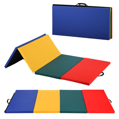 Tapis de gymnastique pliable 4 tapis de gymnastique en polyuréthane avec tapis de gymnastique