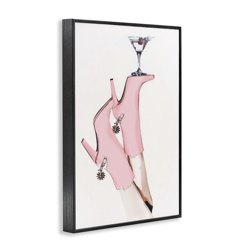 Martini, giclées, par Sophie 6, H 18 po x l 12 po, Giclée encadrée noir minuit