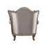 Chaise Jayceon en tissu et finition champagne avec coussin