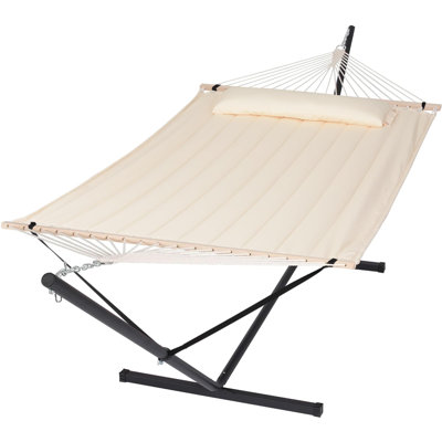 Hamac pour 2 personnes avec support, paquet de 1, (beige)