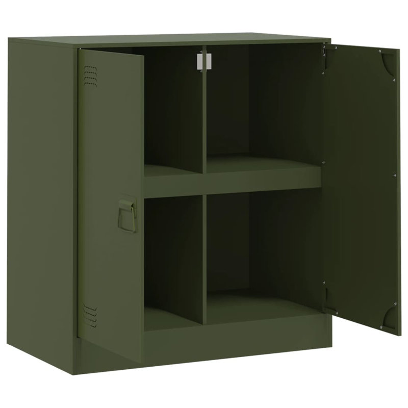 Shelman Steel Accent Cabinet, Olive Green