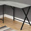 Bureau d'ordinateur, bureau personnel, coin, L 55 po, forme en L, travail, ordinateur portable, stratifié, métal noir, contemporain, moderne-1945049213