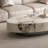 Oval marble coffee table living room-104470097