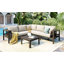 GO 4 Pieces Outdoor Acacia Wood Sofa Set
