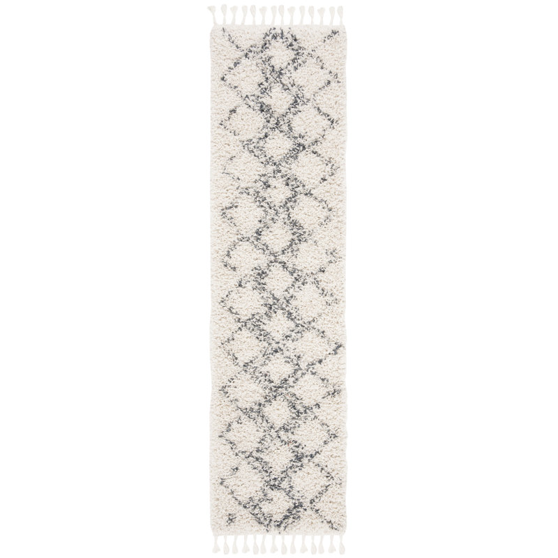 Quinley Pro Lux Shag 400 Performance Geometric Rug, Runner 2' x 8'