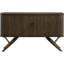 Armoire de rangement à 2 portes, noyer foncé, pieds fuselés, deux tablettes amovibles, finition noyer de style Mid-Century moderne et fonctionnel, buffet à 2 portes,