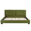 Bed Frame, Upholstered Platform Bed With Curved Tufted Headboard