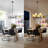 Black 6 - Light Dimmable Classic / Traditional Chandelier with Fabric Shades-1766273494-1766273497
