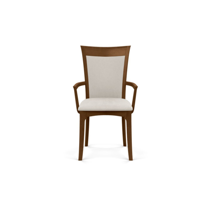 Morgan Upholstered Arm Chair, Saddle Cherry, Microseude Onyx